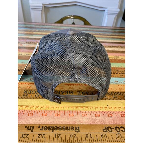Two Roads Hat Co Snap Back Mesh Hat 5 Panel Hay Rock Cap Gray Adjustable Trucker - Picture 4 of 12